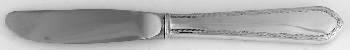 Homes (Sterling) Modern Hollow Butter Spreader (Stainless) by Lunt Silver-1
