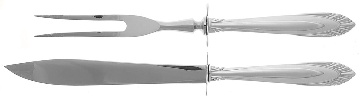 Soleil Small Steak 2-Piece Carving Set w/Stainless Blade by Lunt Silver-1