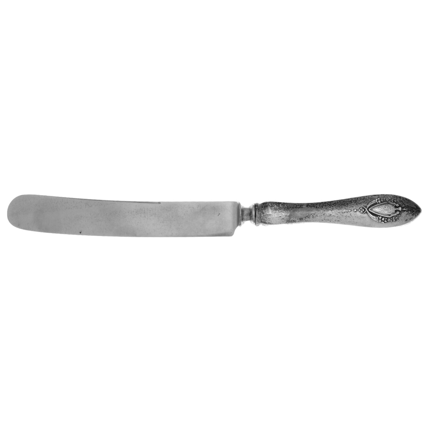 Mount Vernon (Sterling, 1905, Monograms) Old French Hollow Knife with Bolster by Lunt Silver-1