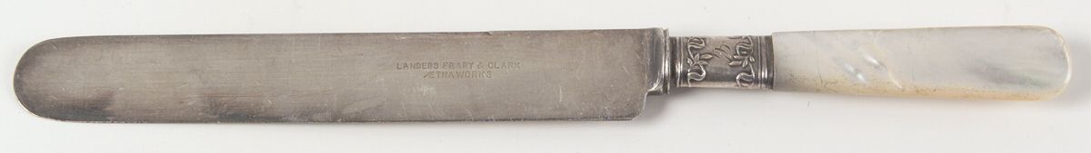 Pearl Handle Flatware 5 Old French Hollow Knife by Landers, Frary & Clark-1
