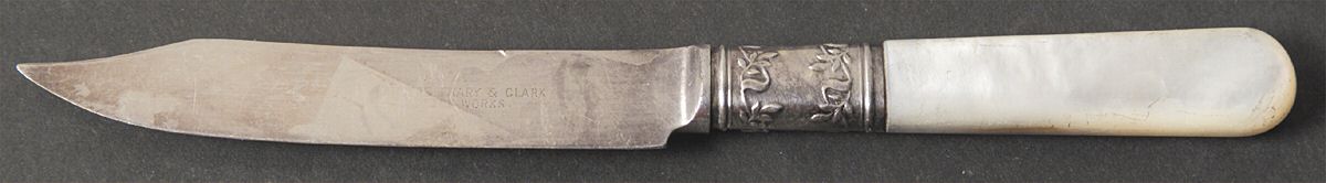 Pearl Handle Flatware 5 Individual Fruit Knife with Silverplate Blade by Landers, Frary & Clark-1
