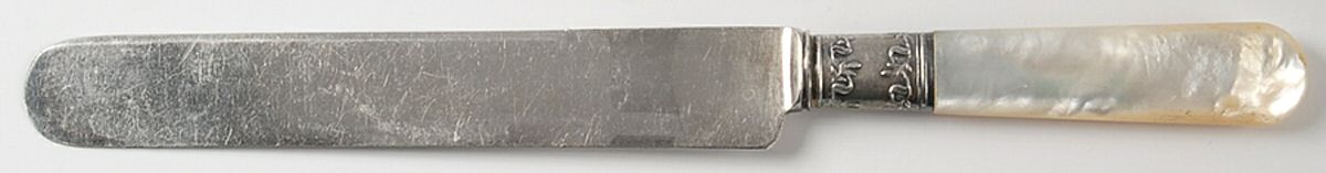 Pearl Handle Flatware 5 Blunt Hollow Knife by Landers, Frary & Clark-1