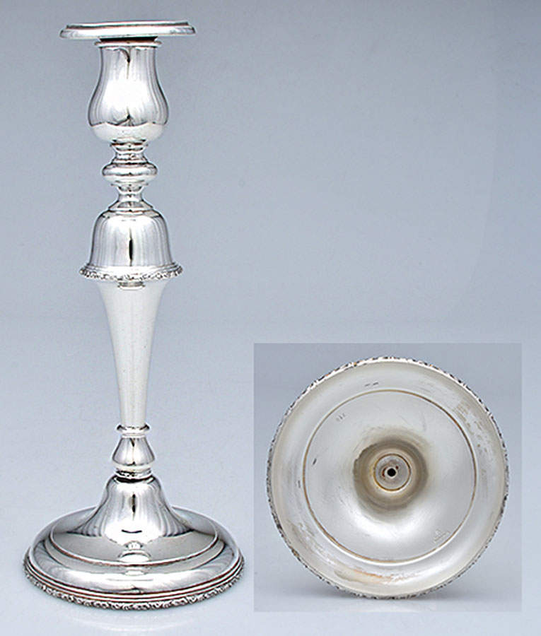 William & Mary (Sterling, Hollowware)  Metal Weighted Anchor Candlestick by Lunt Silver-1