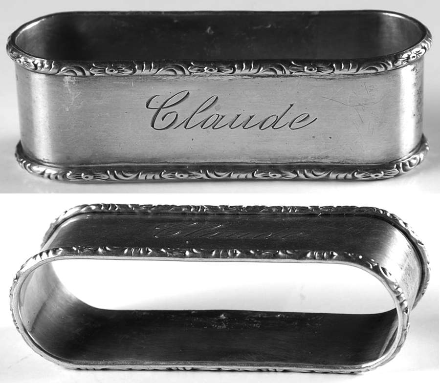 William & Mary (Sterling, Hollowware)  Oblong Napkin Ring by Lunt Silver-1
