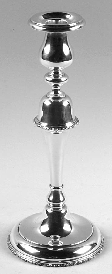 William & Mary (Sterling, Hollowware)  9" Weighted Candlestick by Lunt Silver-1