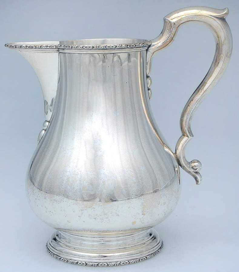 William & Mary (Sterling, Hollowware)  Sterling Water Pitcher by Lunt Silver-1