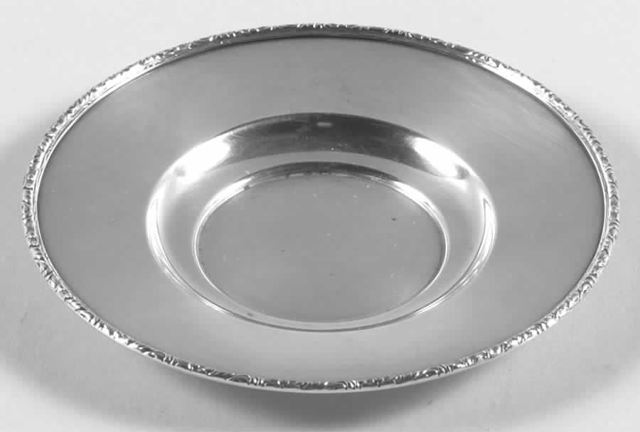 William & Mary (Sterling, Hollowware)  Sterling Demitasse Saucer Only by Lunt Silver-1
