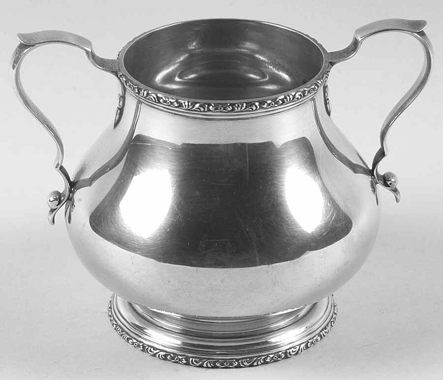William & Mary (Sterling, Hollowware)  Sugar Bowl No Lid by Lunt Silver-1