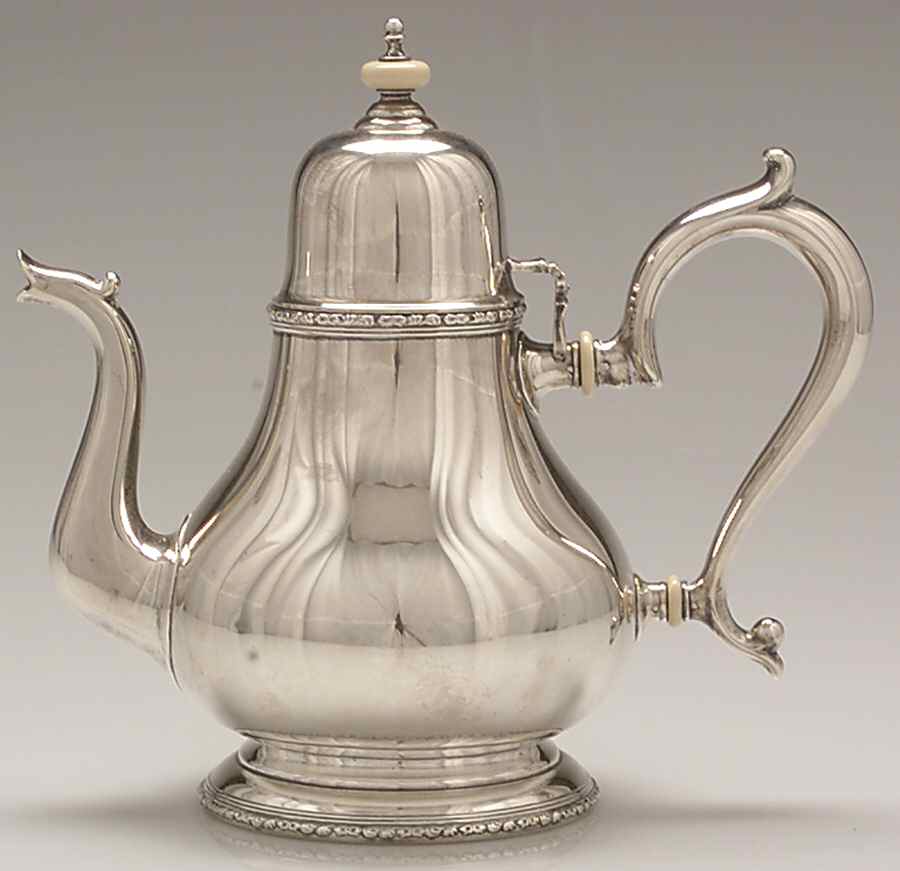 William & Mary (Sterling, Hollowware)  Teapot by Lunt Silver-1