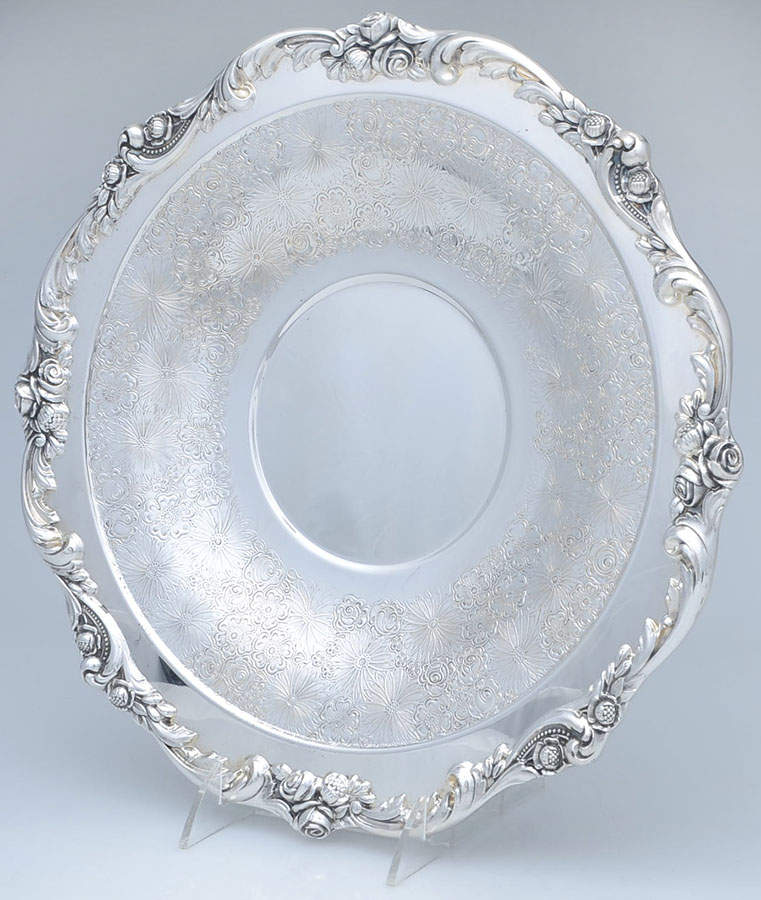 Eloquence (Silverplate, Hollowware) 13" Sandwich Plate by Lunt Silver-1