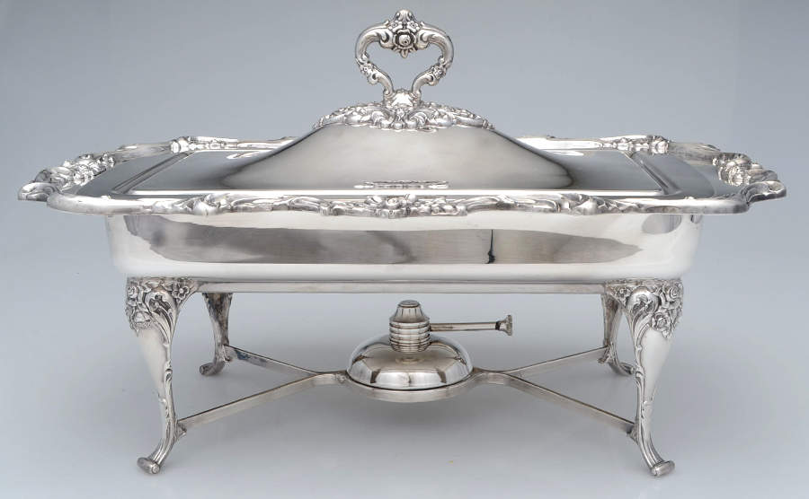 Eloquence (Silverplate, Hollowware) Bake & Serve Buffet Dish with No Liner by Lunt Silver-1