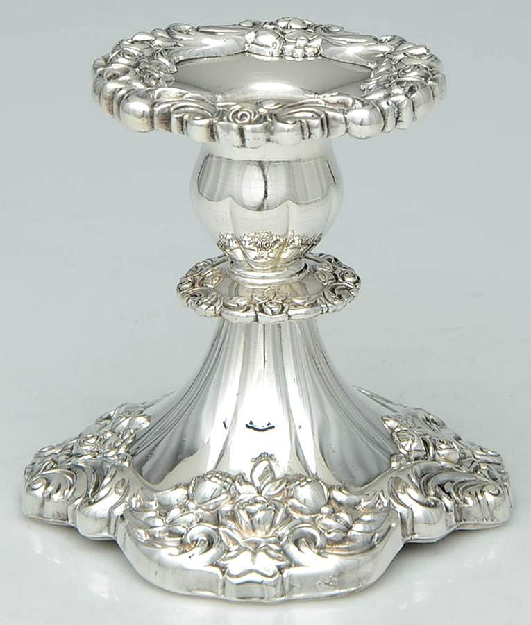 Eloquence (Silverplate, Hollowware) Plated Console Candleholder by Lunt Silver-1