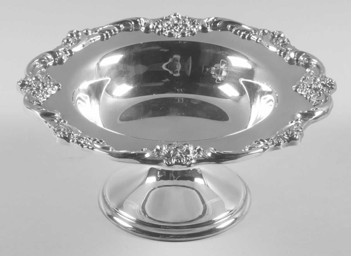 Eloquence (Silverplate, Hollowware) Small Silverplate Compote by Lunt Silver-1