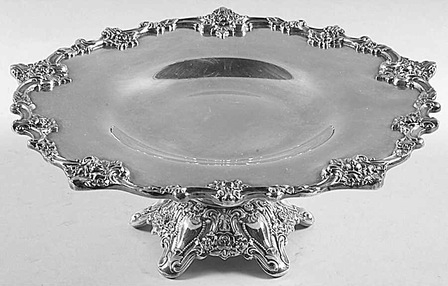 Eloquence (Silverplate, Hollowware) Silverplate Footed Cake Plate by Lunt Silver-1