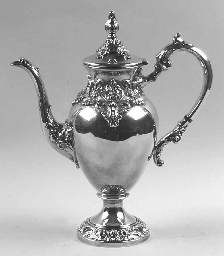Eloquence (Silverplate, Hollowware) Silverplate Coffee Pot by Lunt Silver-1