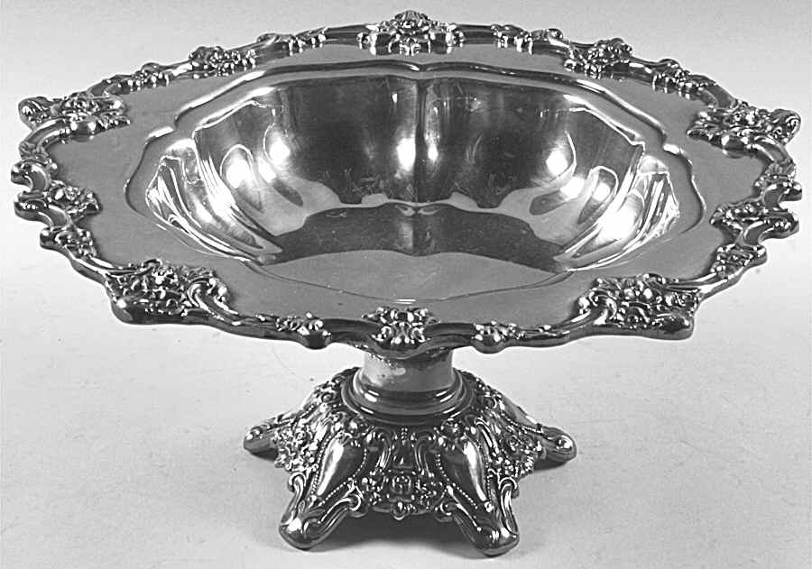 Eloquence (Silverplate, Hollowware) Footed Plated Round Centerpiece by Lunt Silver-1