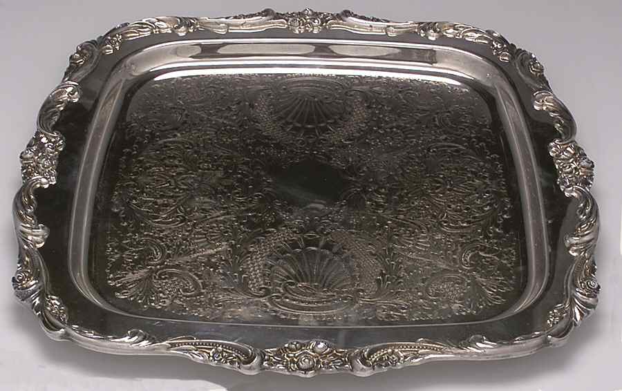 Eloquence (Silverplate, Hollowware) Square Silverplate Tray by Lunt Silver-1
