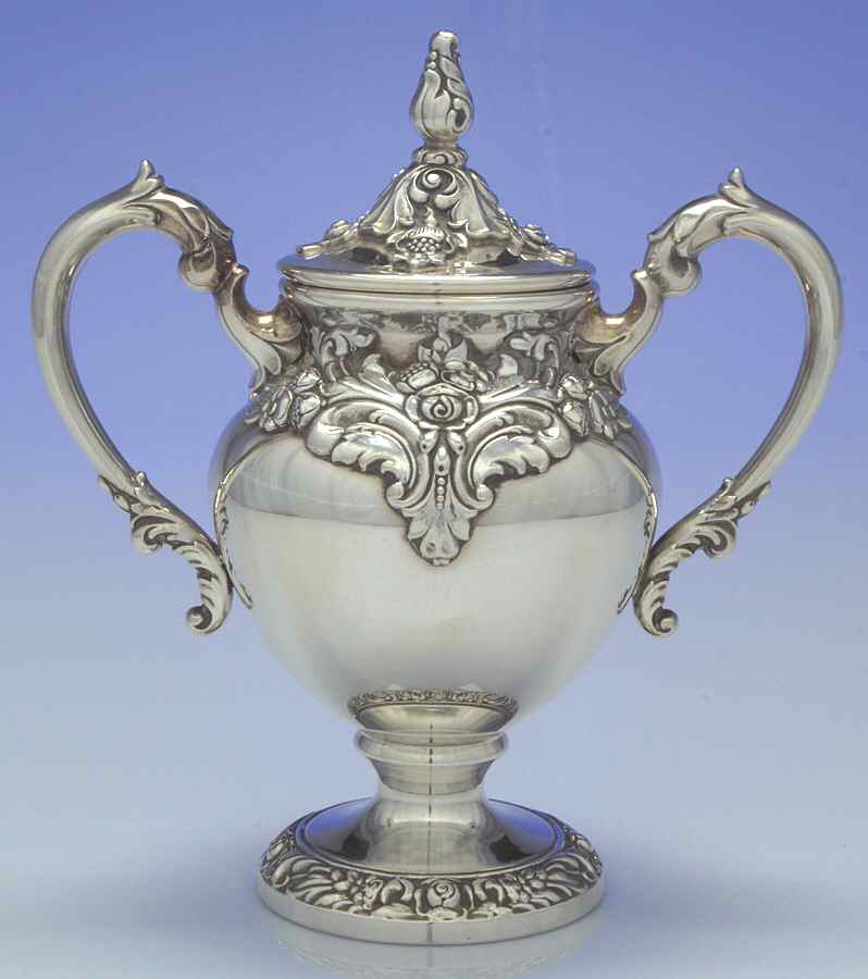 Eloquence (Silverplate, Hollowware) Sugar Bowl & Lid by Lunt Silver-1