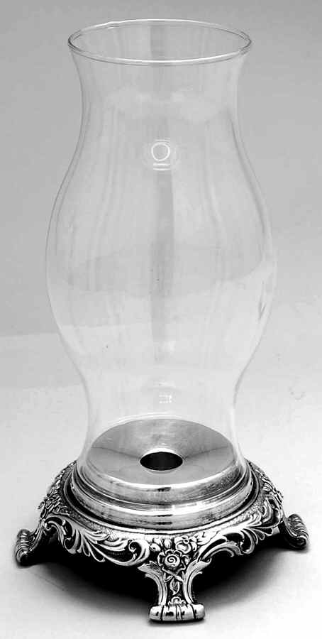 Eloquence (Silverplate, Hollowware) Hurricane Lamp and Globe by Lunt Silver-1