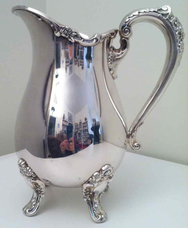 Modern Victorian (Silverplate, Hollowware) 64 Oz Water Pitcher by Lunt Silver-1