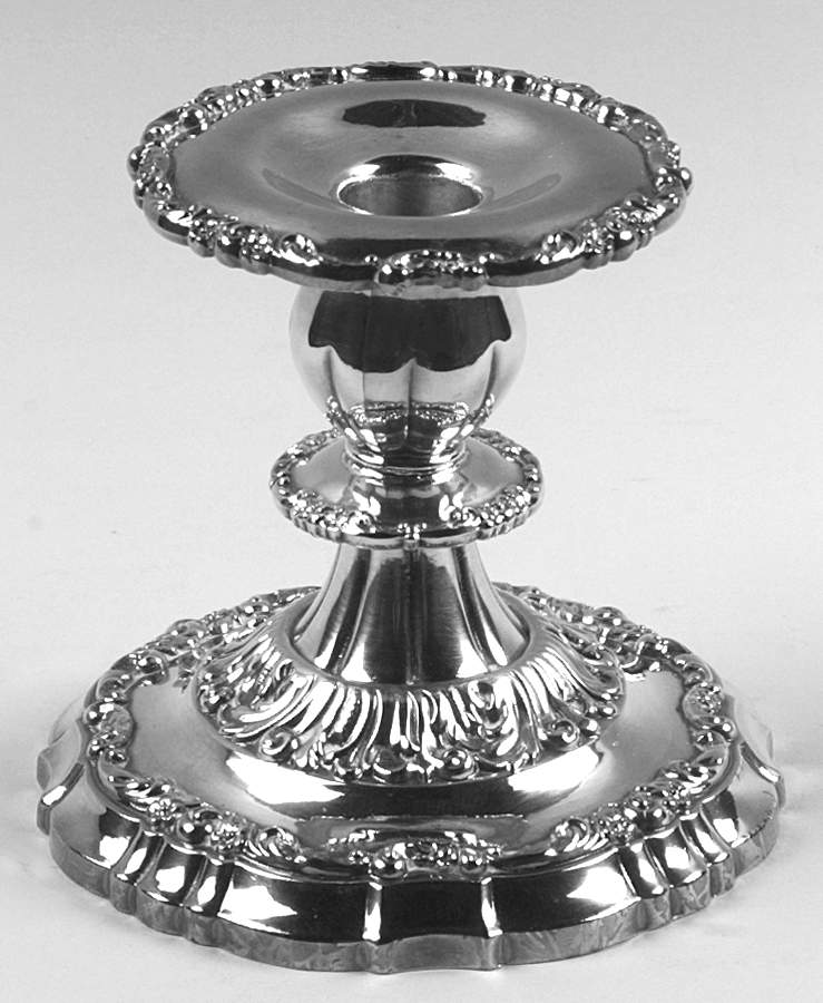 Modern Victorian (Silverplate, Hollowware) Plated Console Candleholder by Lunt Silver-1