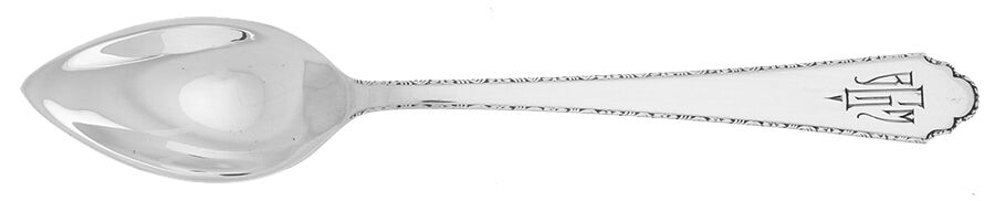 William & Mary (Sterling, Monograms) Fruit/Orange Spoon by Lunt Silver-1