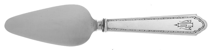 William & Mary (Sterling, Monograms) Cheese Server with Stainless Blade by Lunt Silver-1