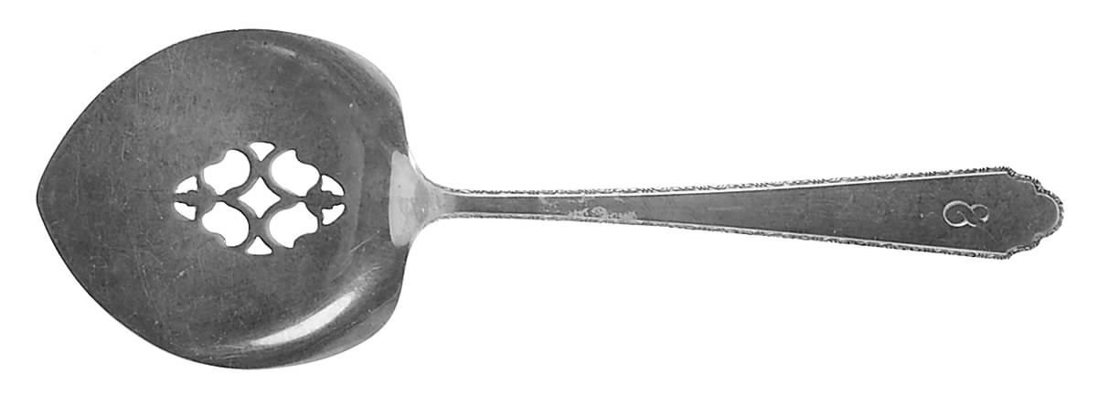 William & Mary (Sterling, Monograms) Small Tomato Server,  Solid Piece by Lunt Silver-1