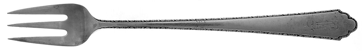 William & Mary (Sterling, Monograms) Cocktail/Seafood Fork by Lunt Silver-1