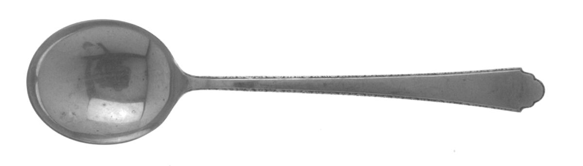 William & Mary (Sterling, Monograms) Round Bowl Soup Spoon (Cream Soup) by Lunt Silver-1