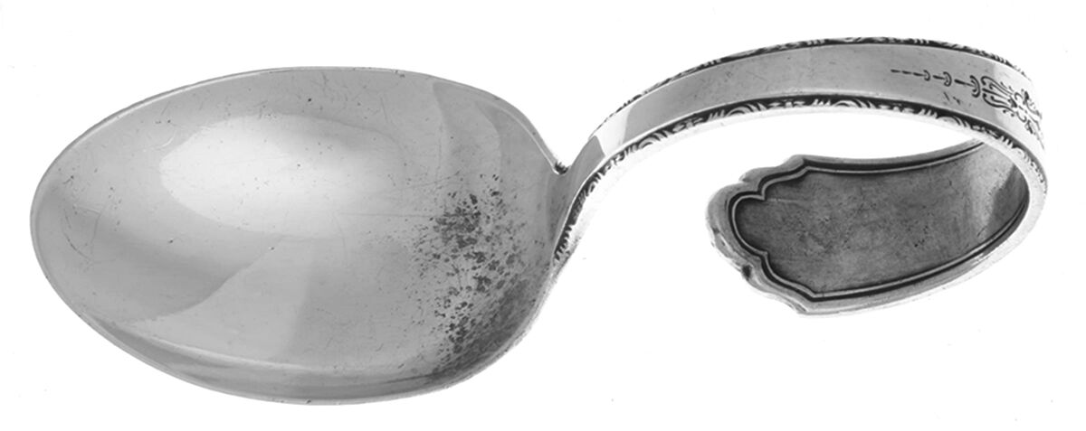 Mary II (Sterling, 1923) Curved Handle Baby Spoon by Lunt Silver-1