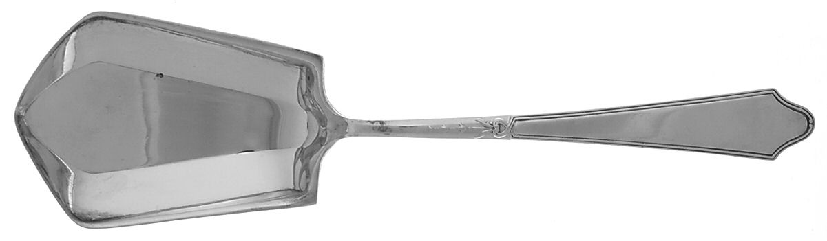 Chateau-Chateau Thierry (Sterling, 1919, Monograms) Solid Salad Serving Spoon by Lunt Silver-1