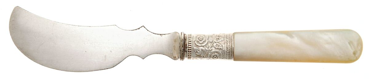 Pearl Handle Flatware 1 (Sterling) Pearl Handle Butter Spread/Paddle by Landers, Frary & Clark-1