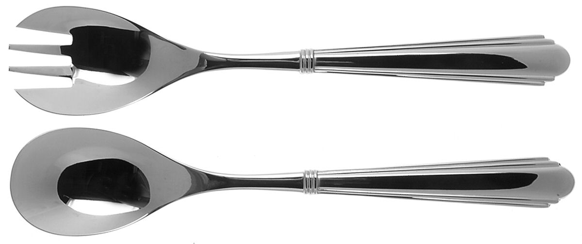 Vogue Miroir (Stainless) (2 Pc) Solid Salad Set by Letang Remy-1