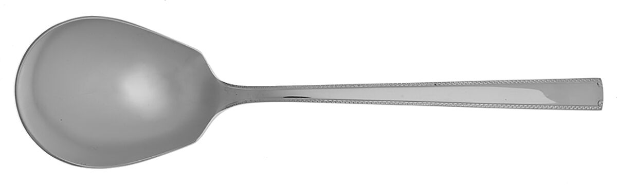 LUW3 (STAINLESS) Solid Smooth Casserole Spoon by Lucky Wood-1
