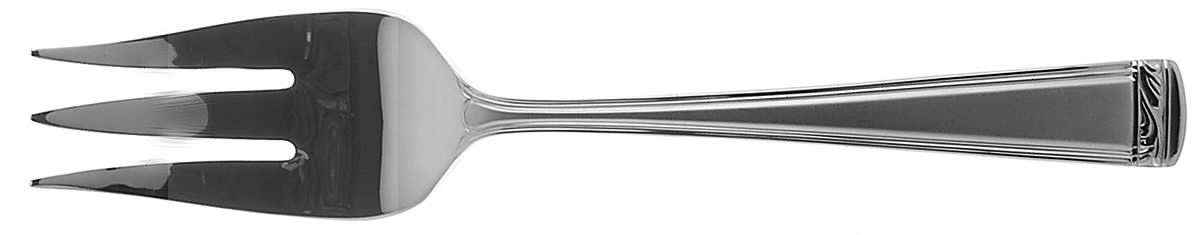 Landmark Platinum Frosted (Stainless) Medium Solid Cold Meat Serving Fork by Lenox-1