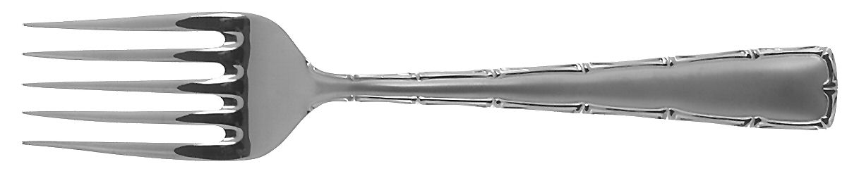 Williamsburg Mandarin Frosted (Stainless) Medium Solid Cold Meat Serving Fork by Lenox-1