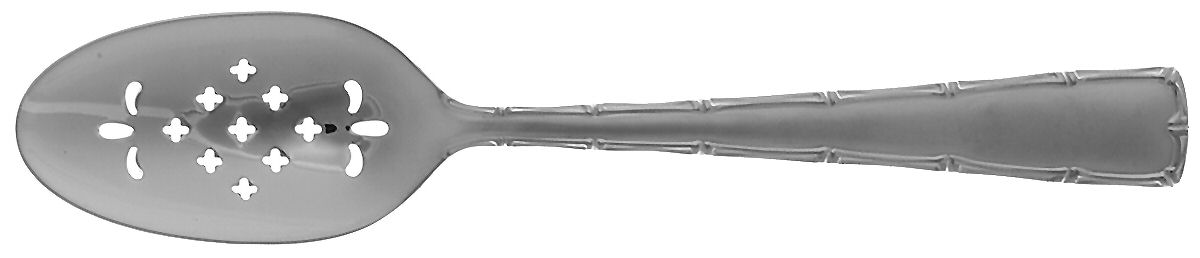 Williamsburg Mandarin Frosted (Stainless) Pierced Tablespoon (Serving Spoon) by Lenox-1