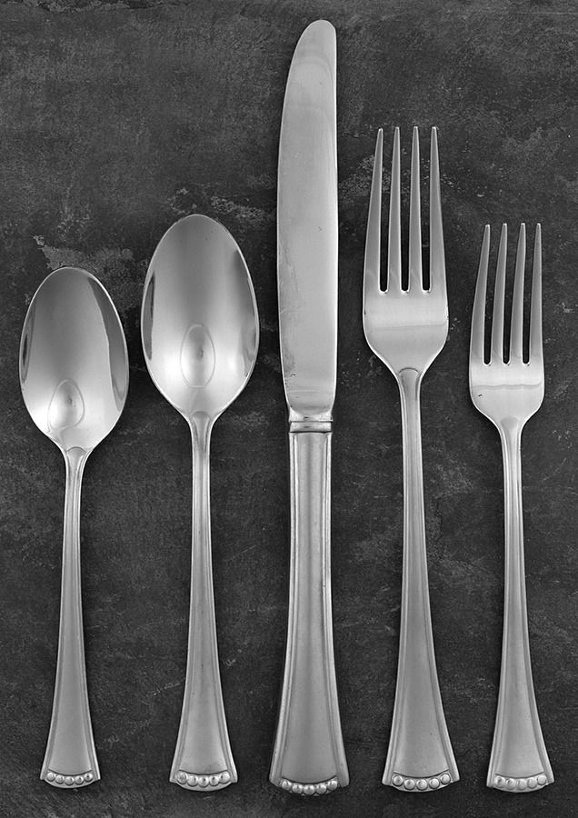 Butler's Pantry Frosted (Stainless) 5 Piece Place Setting by Lenox-1