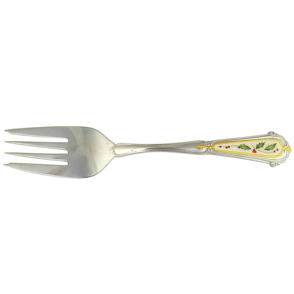 Holiday (Stainless) Medium Solid Cold Meat Serving Fork by Lenox-1