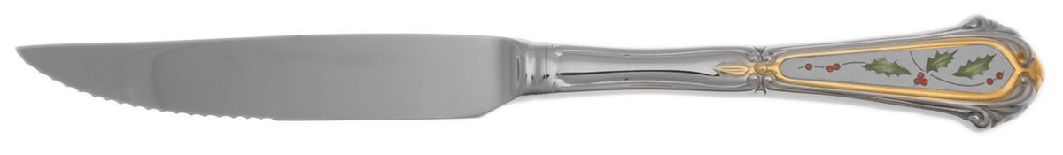 Holiday (Stainless) Steak Knife Individual Hollow, Serrate HC by Lenox-1