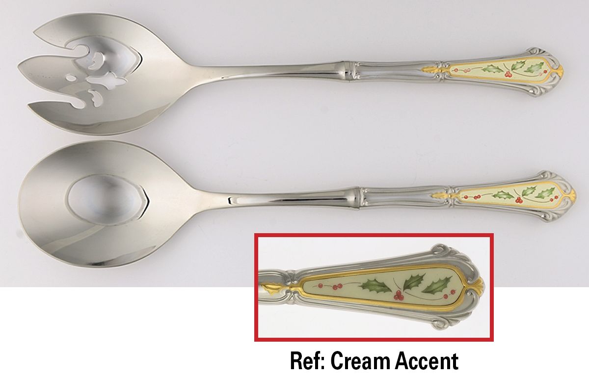 Holiday (Stainless) (2 Pc) Solid Salad Set by Lenox-1