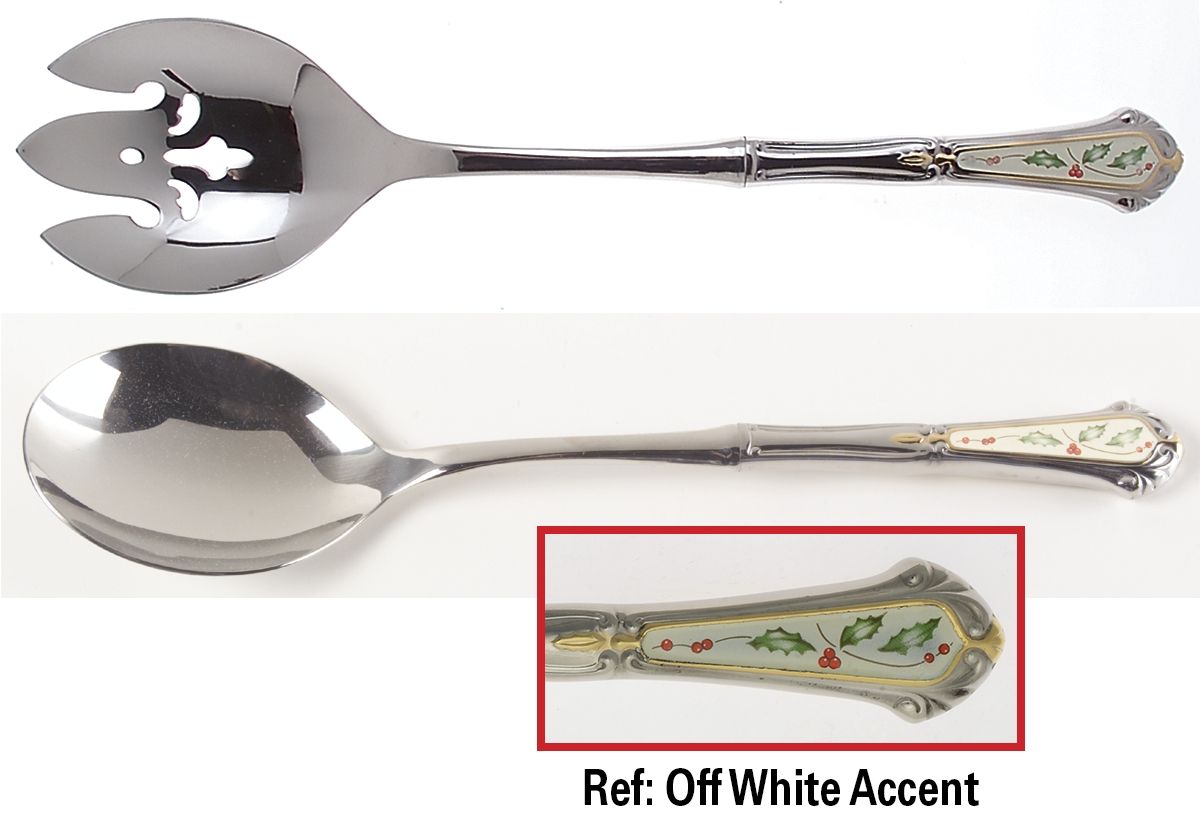 Holiday (Stainless) (2 Pc) Solid Salad Set by Lenox-1
