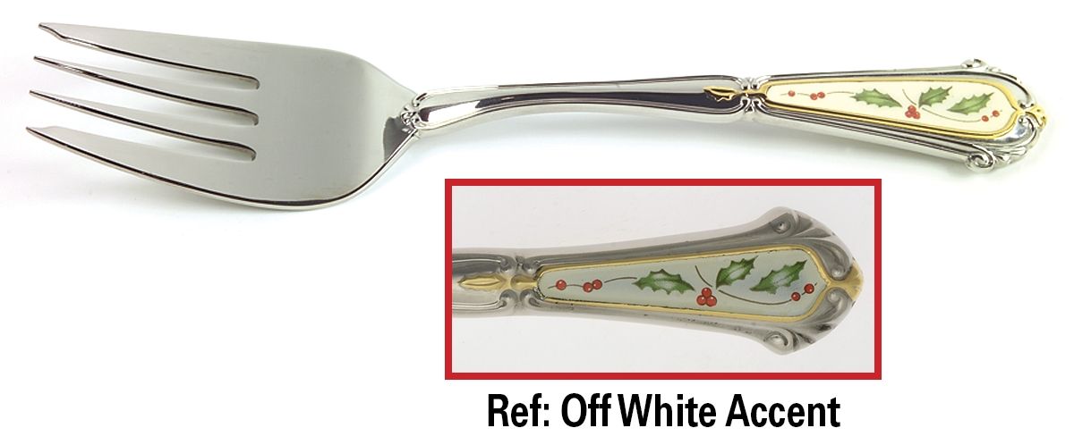Holiday (Stainless) Medium Solid Cold Meat Serving Fork by Lenox-1