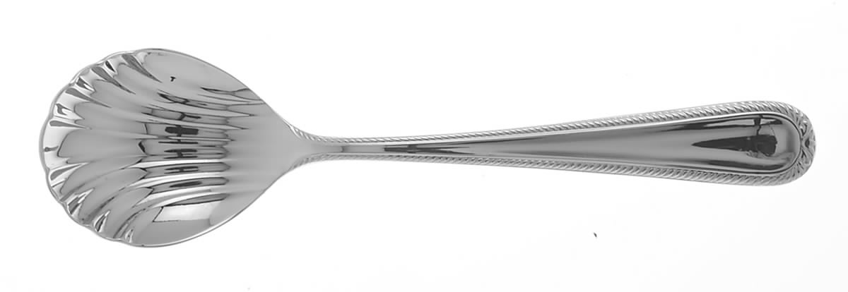 Swedish Lodge (Stainless) Sugar Shell Spoon by Lenox-1