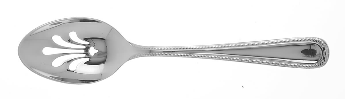 Swedish Lodge (Stainless) Pierced Tablespoon (Serving Spoon) by Lenox-1