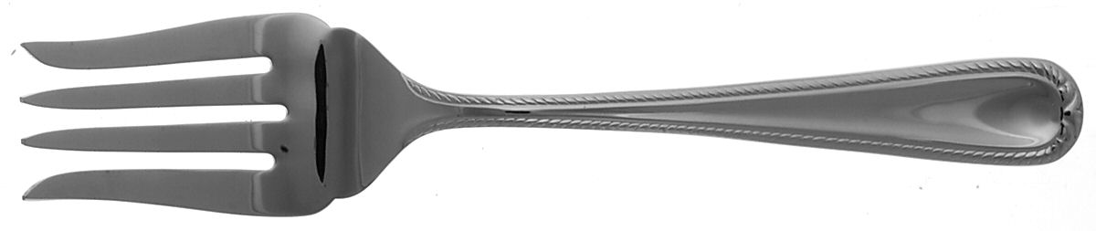 Swedish Lodge (Stainless) Medium Solid Cold Meat Serving Fork by Lenox-1