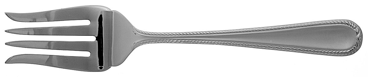Swedish Lodge Frosted (Stainless) Medium Solid Cold Meat Serving Fork by Lenox-1