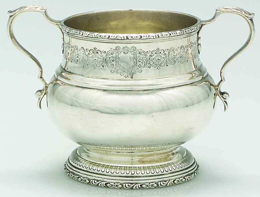 Mary II (Sterling, Hollowware) Mini Open Sugar Bowl by Lunt Silver-1