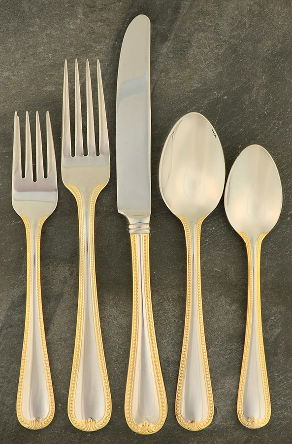 Vintage Jewel Gold (Stainless, Gold Accent) 5 Piece Place Setting by Lenox-1